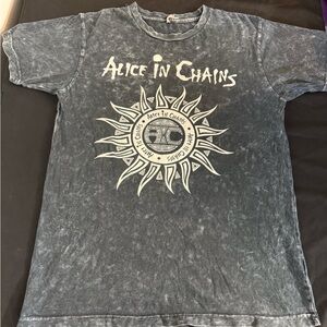Alice In Chains Vintage Black Stonewashed Band Tee